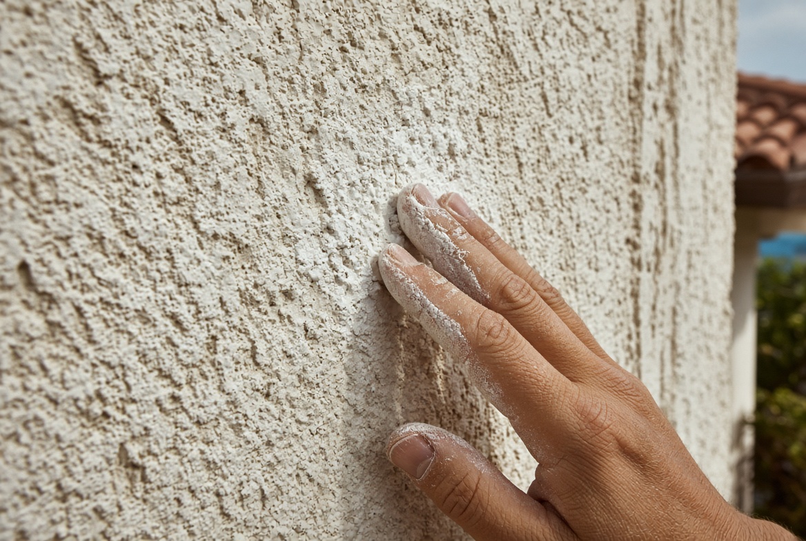 Chalking exterior coating on Florida stucco